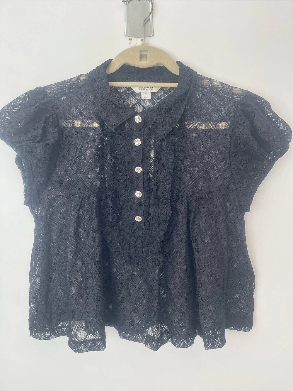 maeve Lace Blouse Black Medium